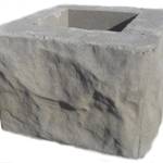 Блок основания столба фундаментный Рваный камень