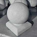 Шар-крышка на подставке для бетонного столба